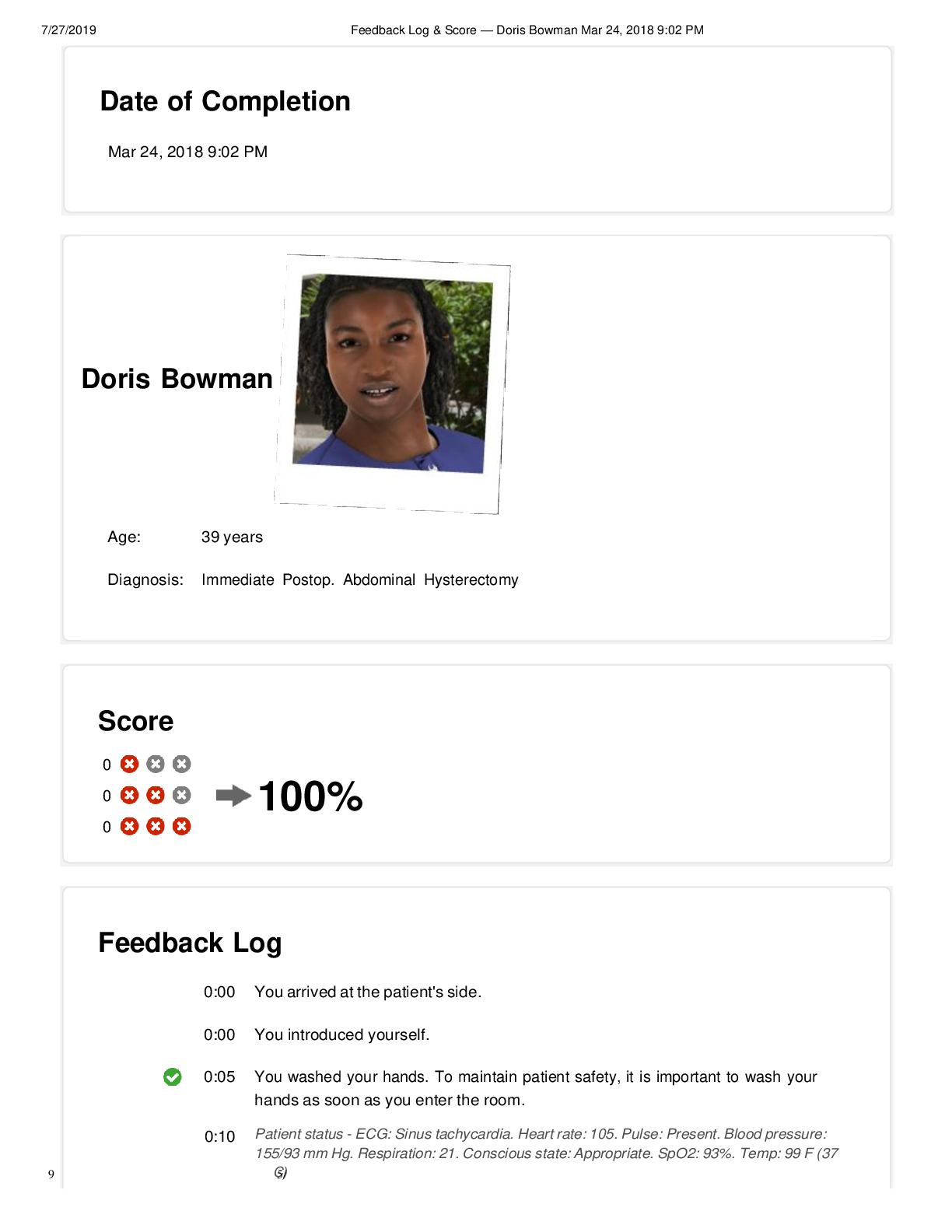 Preview of Dorris Brown-vSIM for Nursing.(elaborations) NURS 267 (NURS 267)